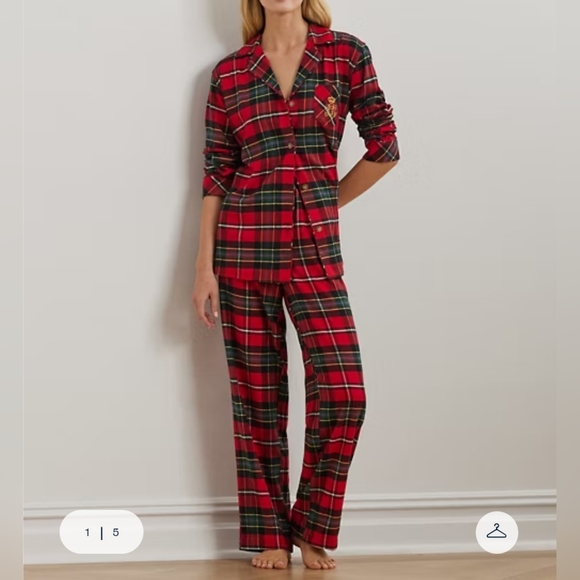 Ralph Lauren Plaid Herringbone Twill Sleep Set Size XL - Picture 3 of 14